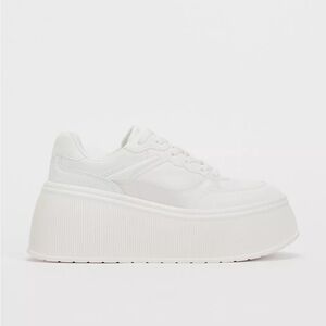 Zara Women's White Platform Sneakers